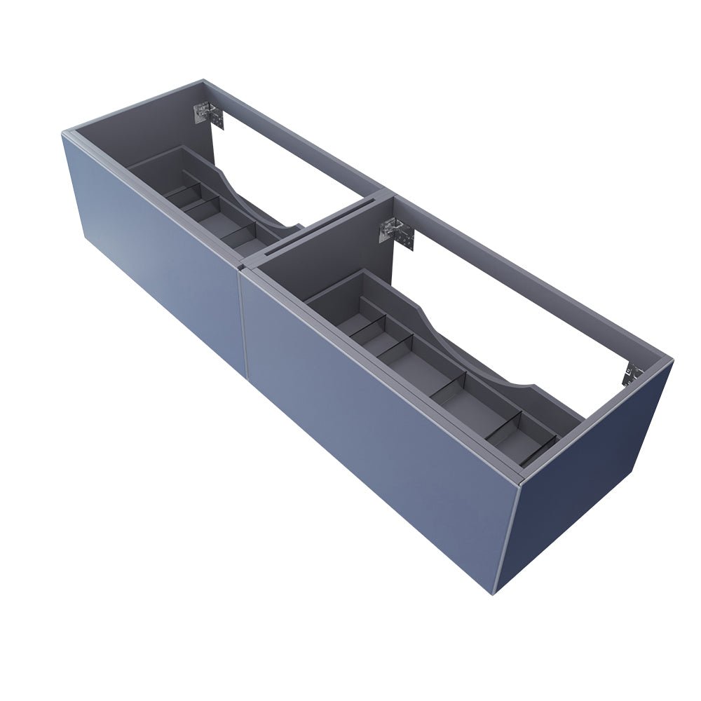 Laviva Vitri 72" Nautical Blue Double Sink Wall Hung Bathroom Vanity Cabinet – – –