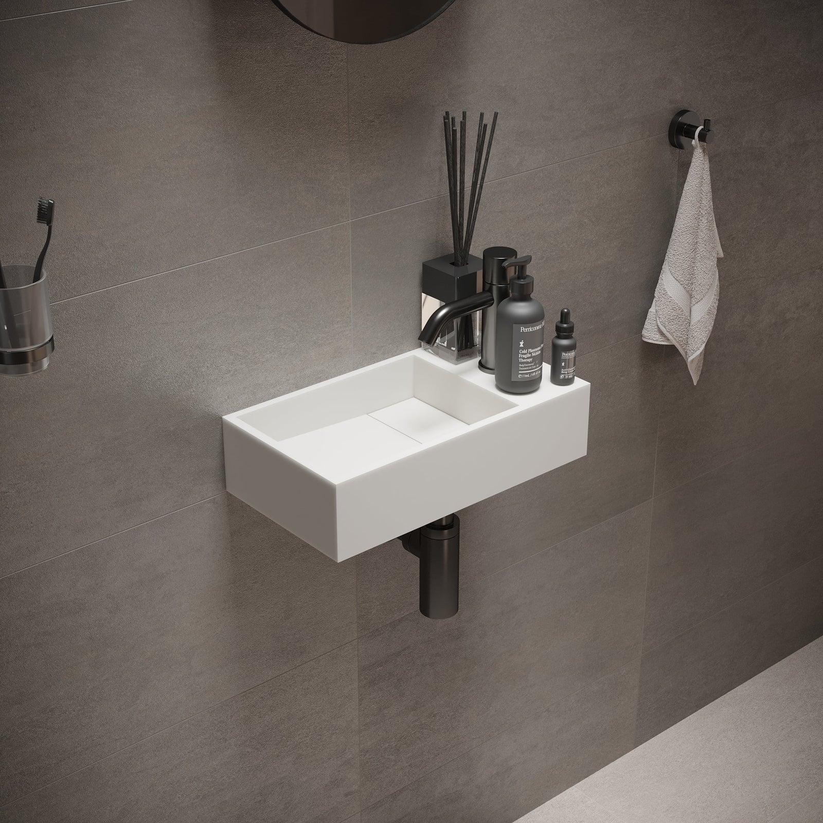 Compact Wall-Mounted Washbasins