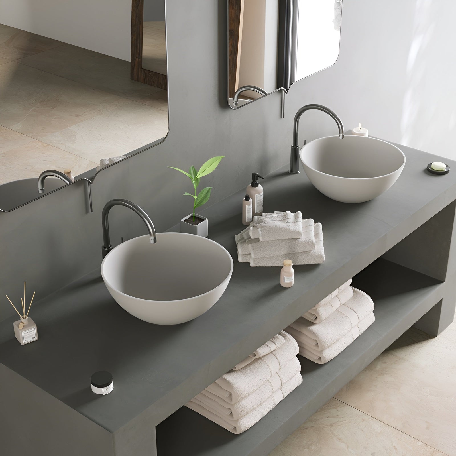 Solid Surface Washbasins Collection