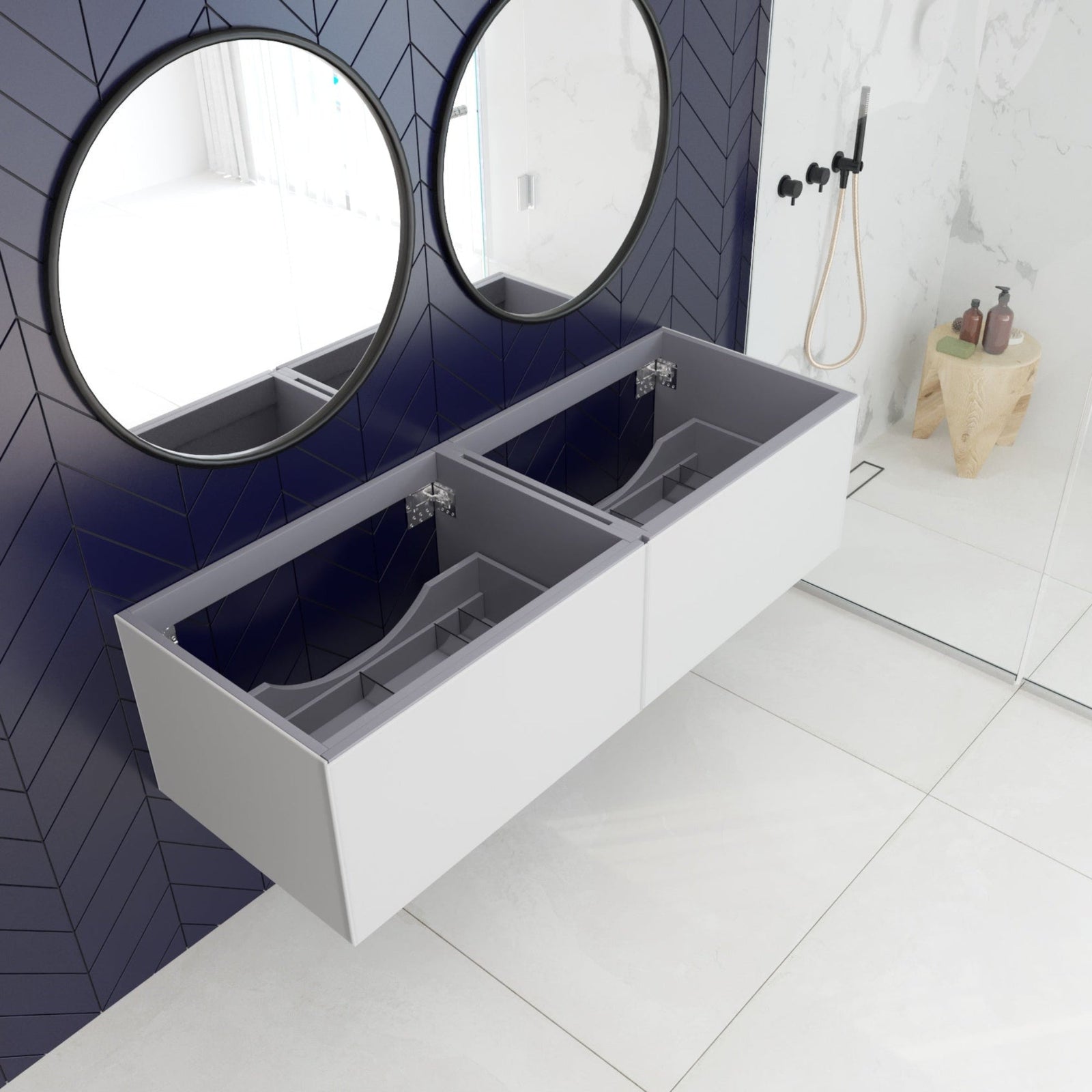 Cabinets Only: Double 51" - 60" - Mihodo