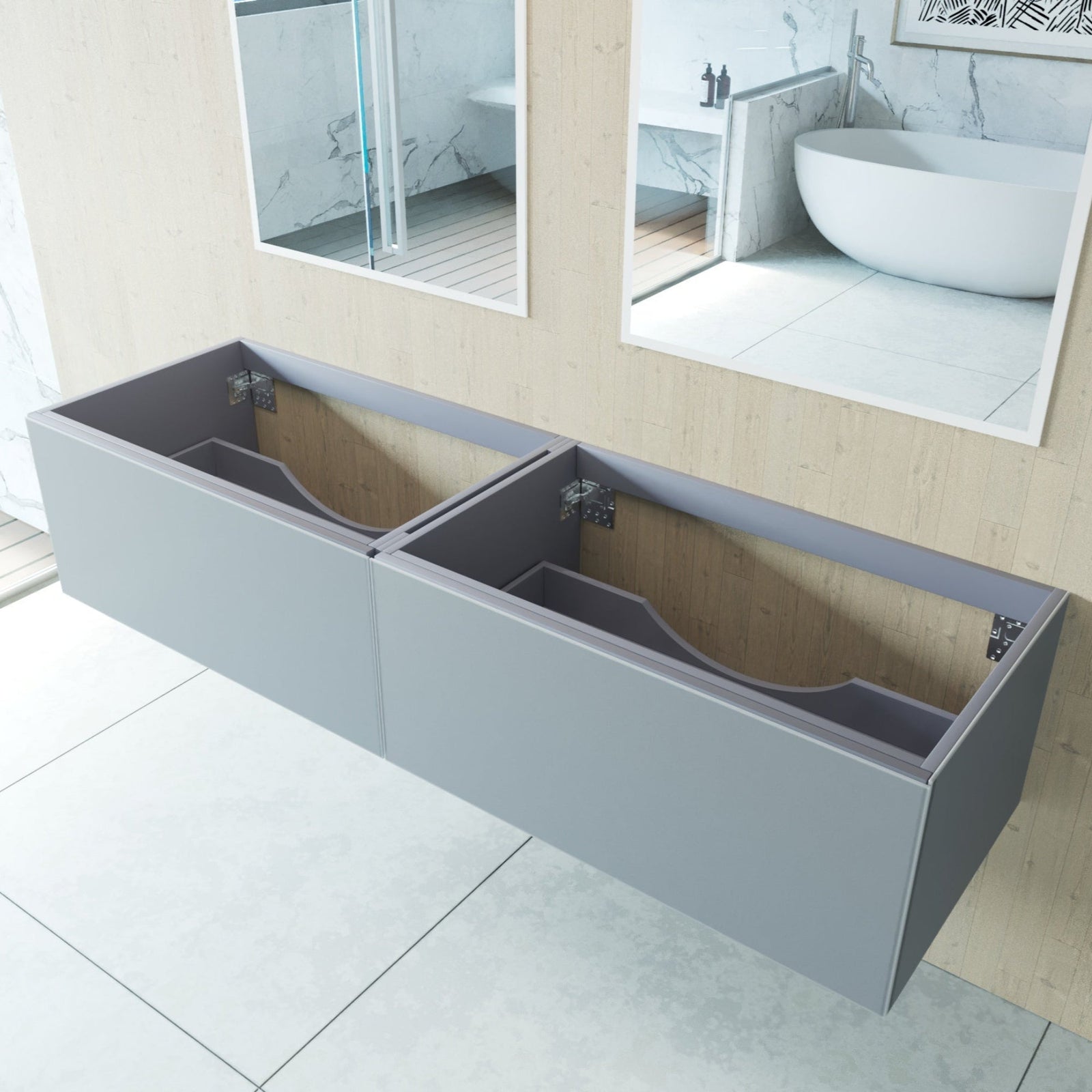 Cabinets Only: Double 61" and Up - Mihodo