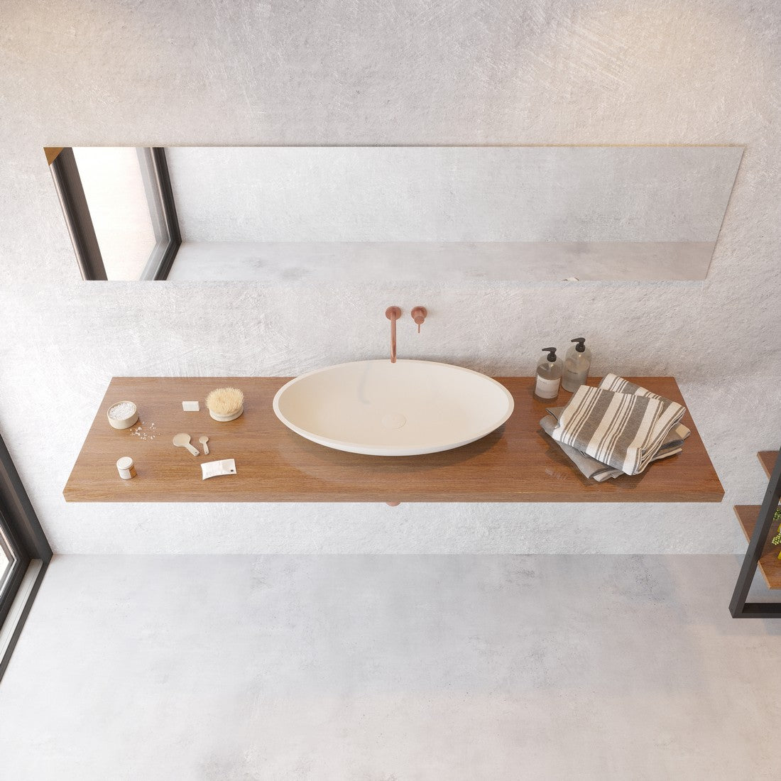Ideavit SolidJazz 70 Vessel Sink – 28&quot; Matte White