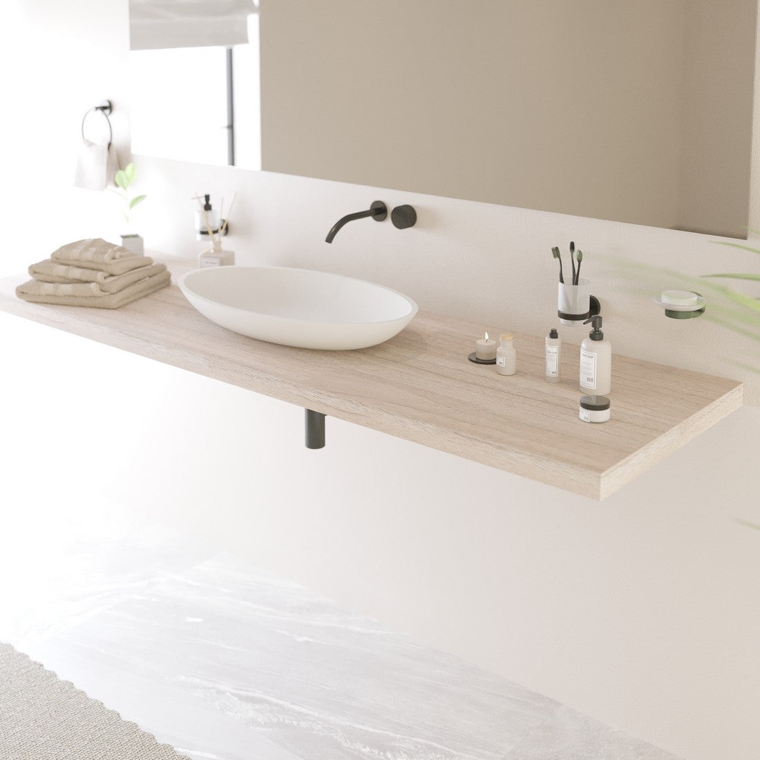 Ideavit SolidJazz 70 Vessel Sink – 28&quot; Matte White
