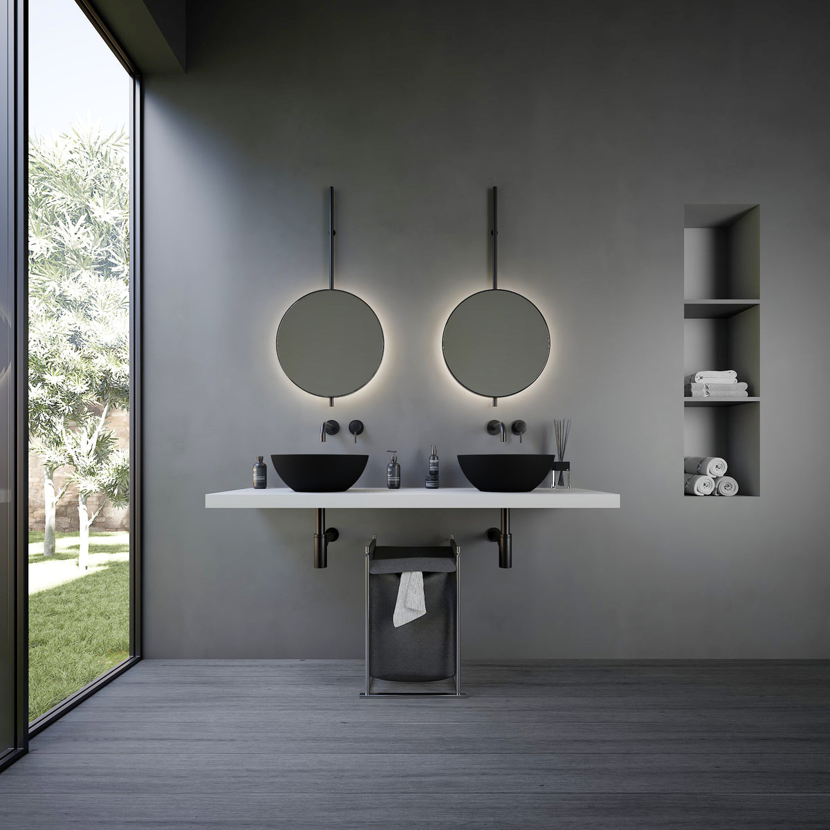 Ideavit SolidThin 39 Vessel Sink – 15″ Matte White / Two-Tone Finishes