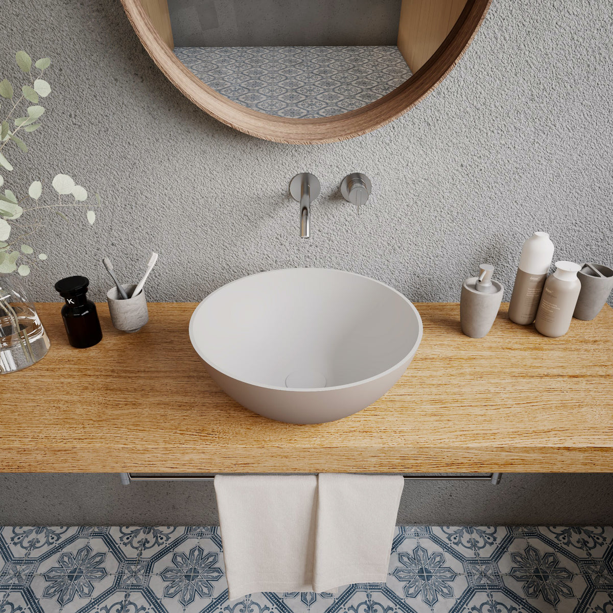Ideavit SolidThin 39 Vessel Sink – 15″ Matte White / Two-Tone Finishes
