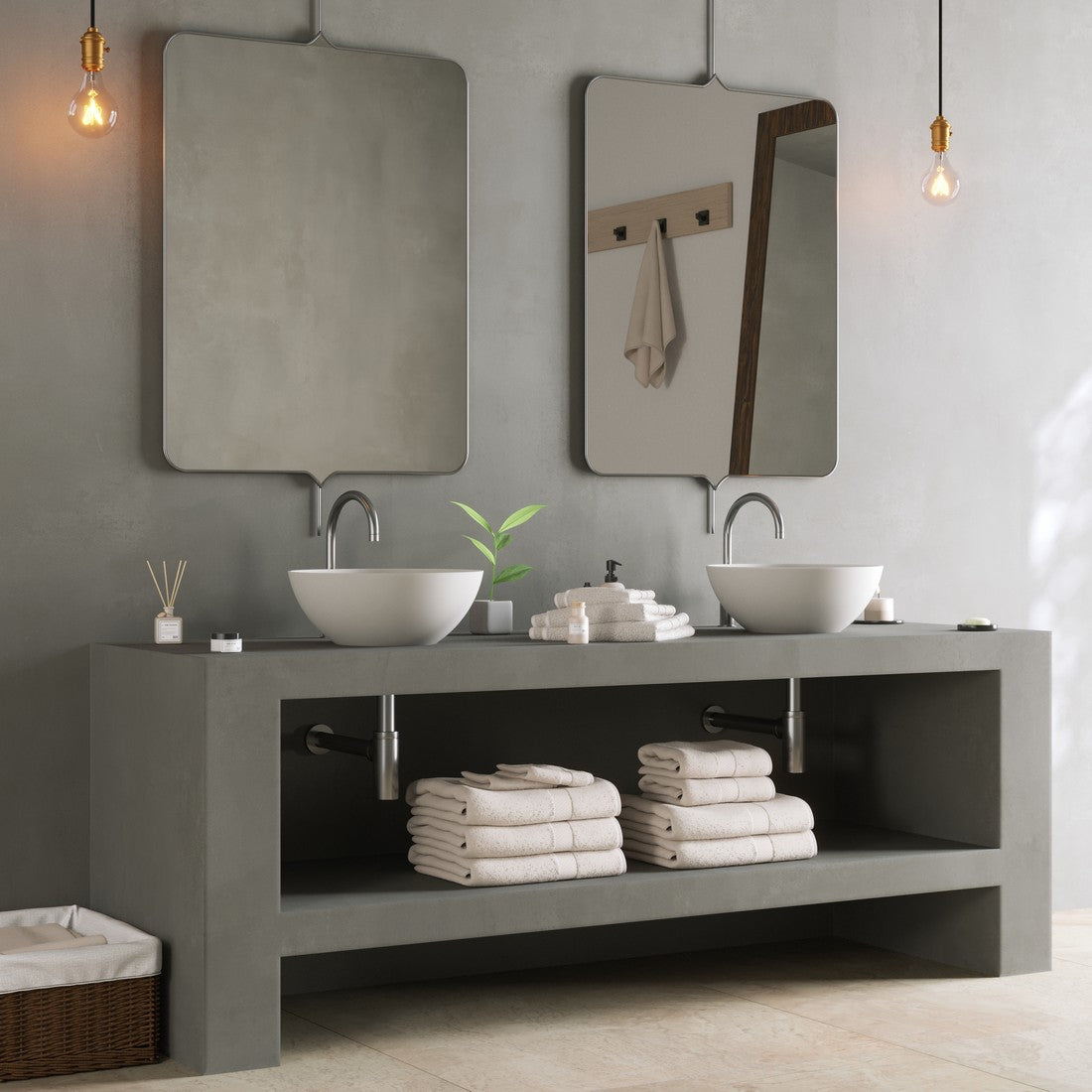Ideavit SolidThin 39 Vessel Sink – 15″ Matte White / Two-Tone Finishes