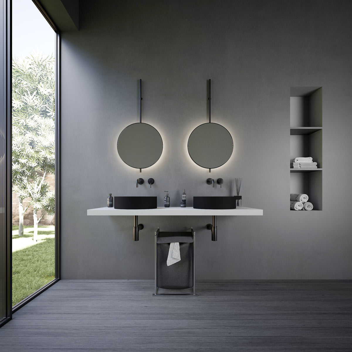 Ideavit SolidThin 40 Vessel Sink – 16&quot; Matte White / Two-Tone Finishes