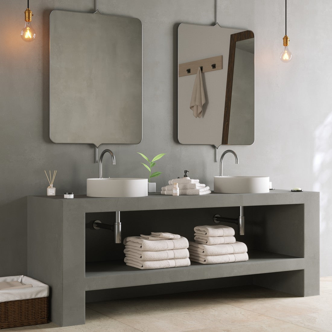 Ideavit SolidThin 40 Vessel Sink – 16&quot; Matte White / Two-Tone Finishes