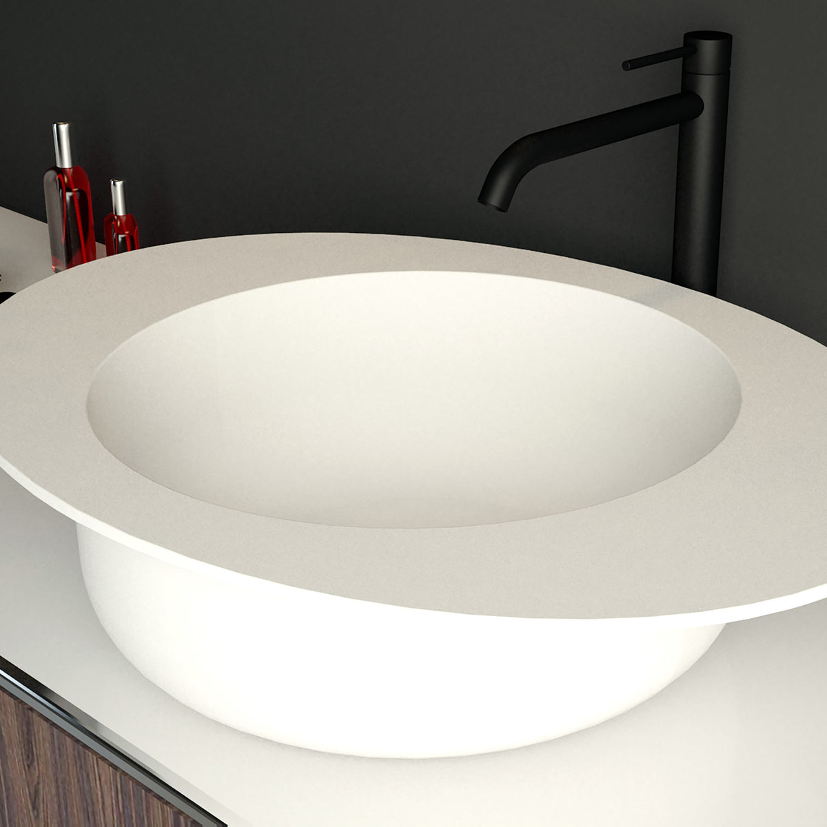 Ideavit SolidCap 3.0 Vessel Sink – 24&quot; Matte White
