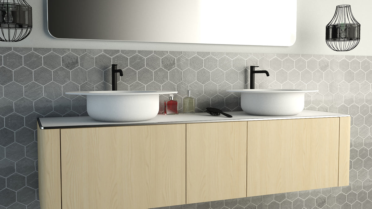 Ideavit SolidCap 3.0 Vessel Sink – 24&quot; Matte White