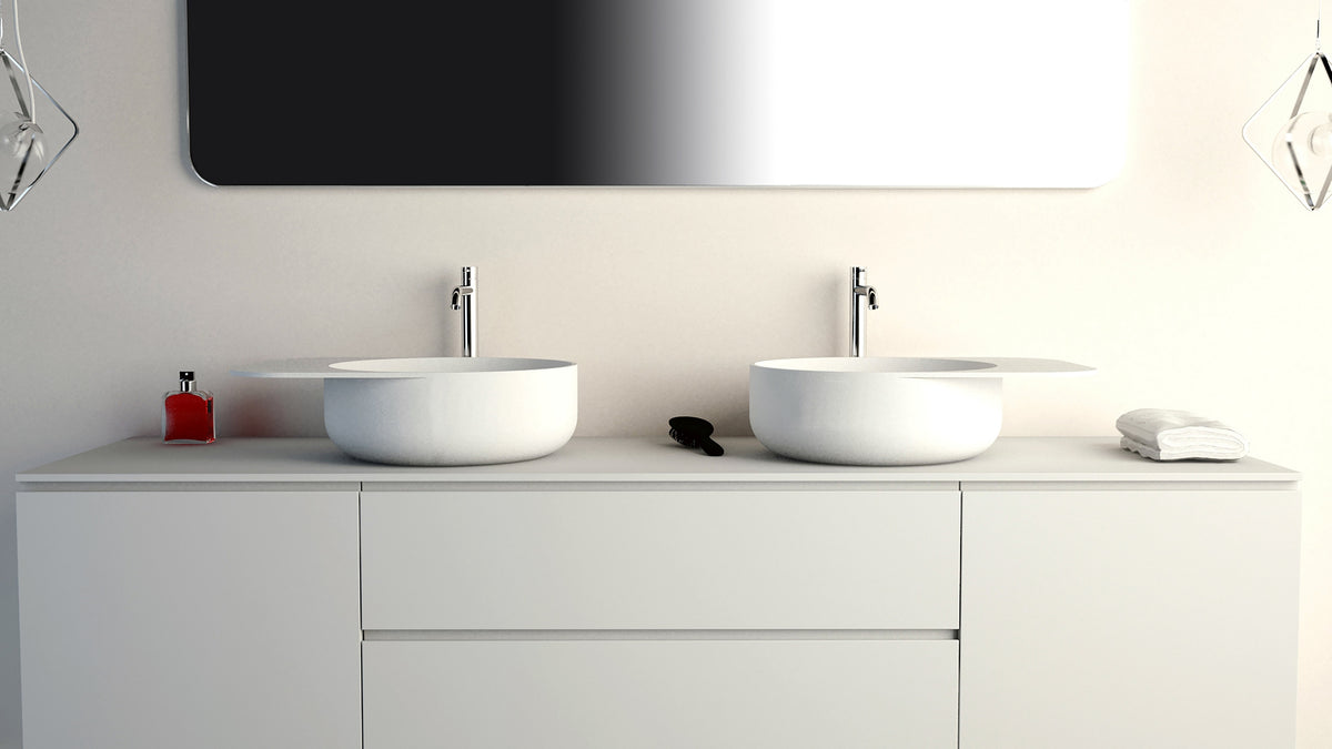 Ideavit SolidCap 6.0 Vessel Sink – 20&quot; Matte White
