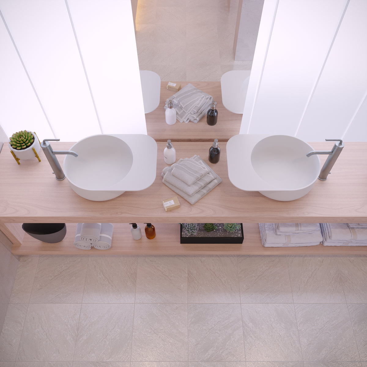 Ideavit SolidCap 6.0 Vessel Sink – 20&quot; Matte White