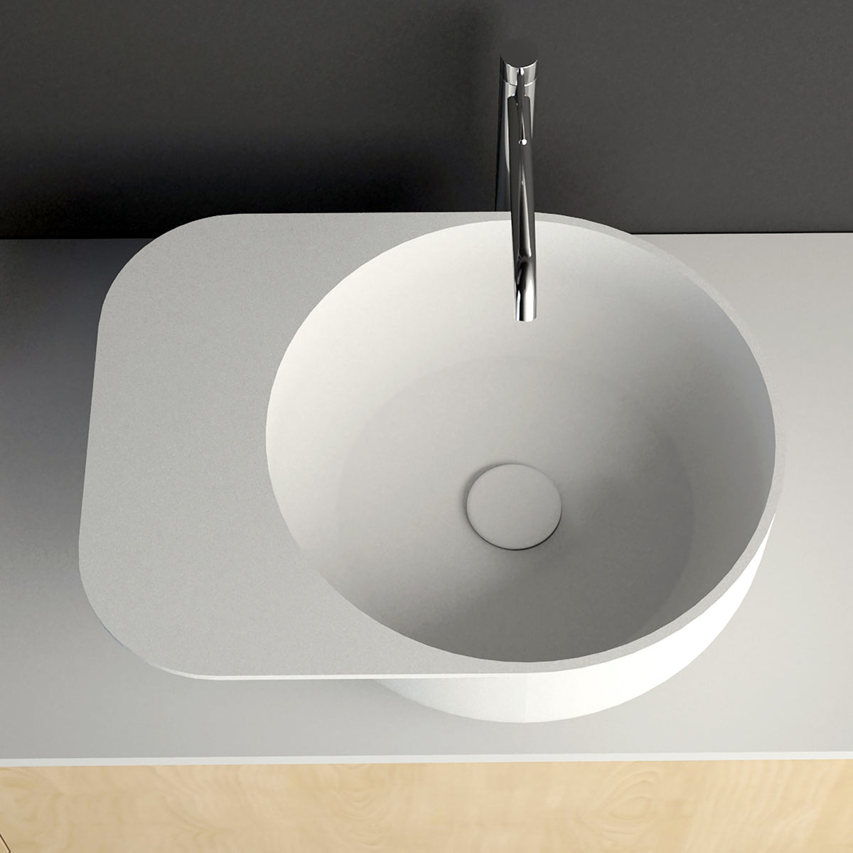 Ideavit SolidCap 6.0 Vessel Sink – 20&quot; Matte White