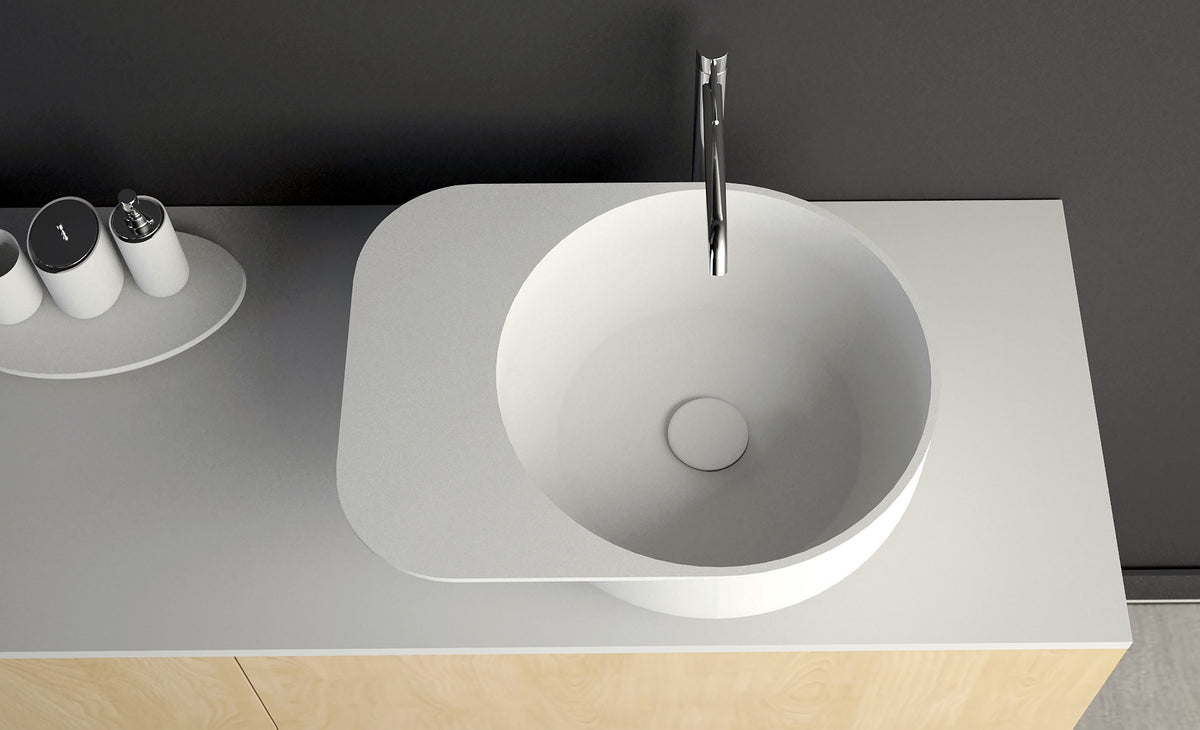 Ideavit SolidCap 6.0 Vessel Sink – 20&quot; Matte White