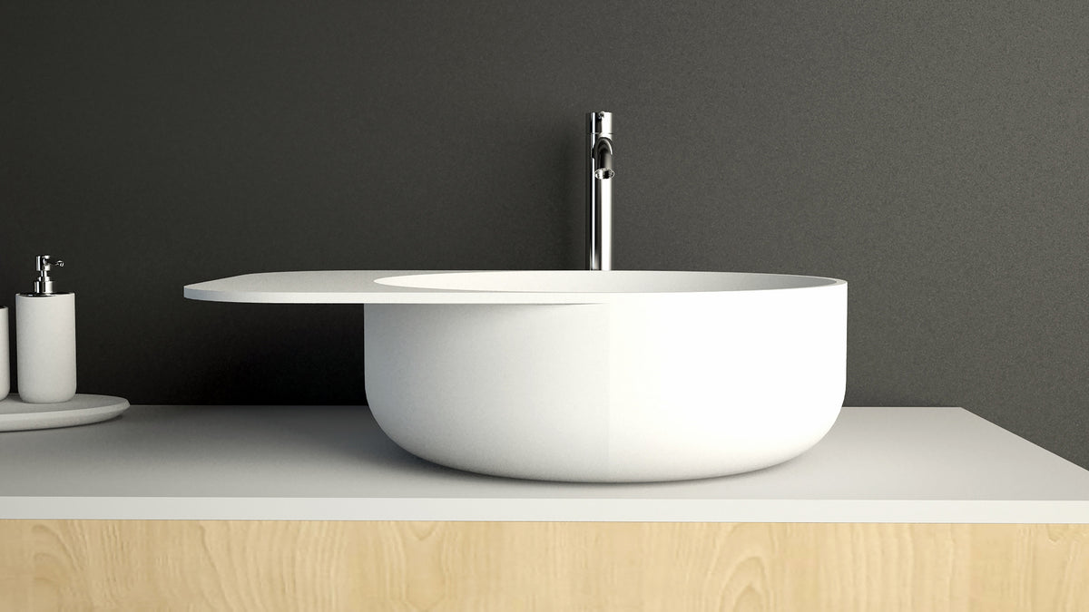 Ideavit SolidCap 6.0 Vessel Sink – 20&quot; Matte White