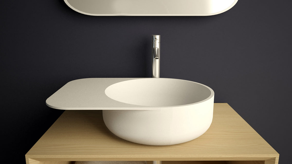 Ideavit SolidCap 6.0 Vessel Sink – 20&quot; Matte White