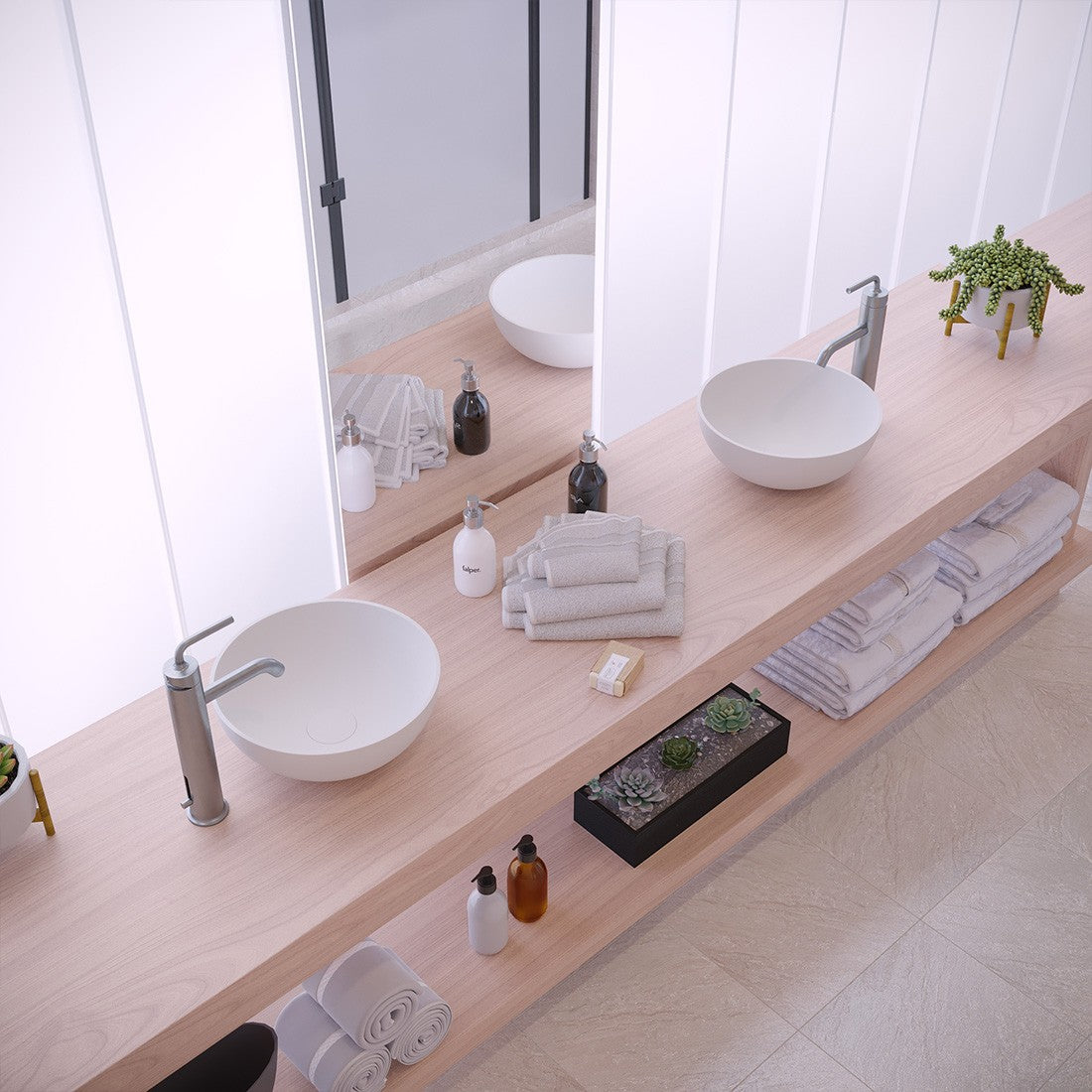 Ideavit SolidThin XS Vessel Sink – 13&quot; Matte White