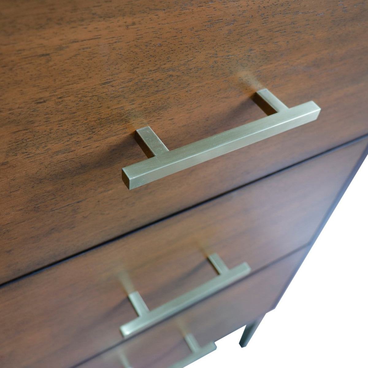 61&quot; Double Sink Vanity in Walnut and Black Finish with Black Galaxy Granite and Rectangle Sinks - Bellaterra Home - Mihodo