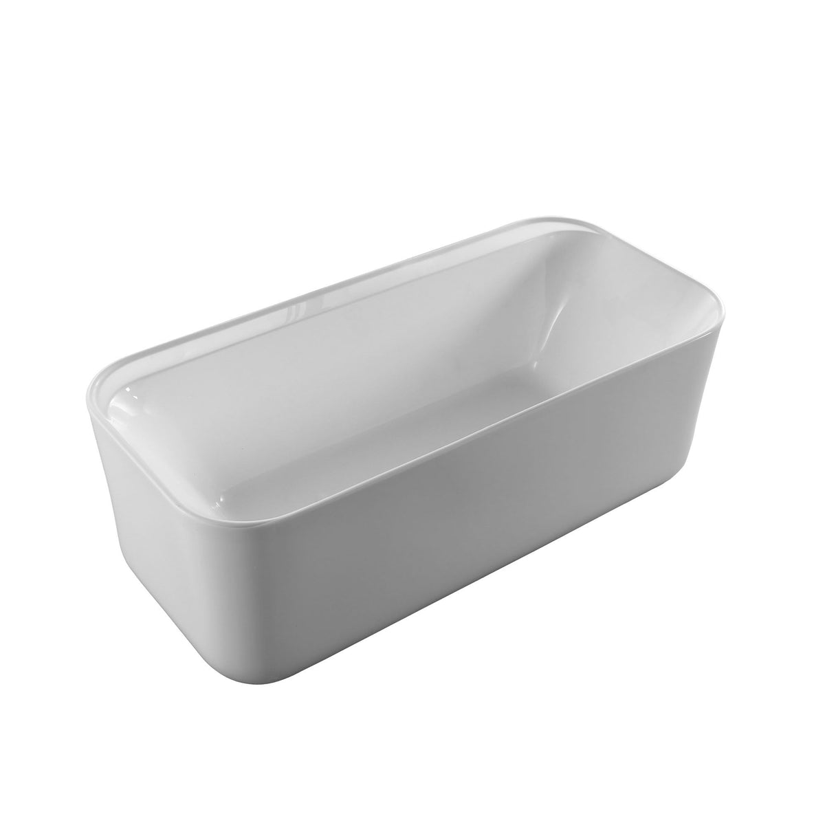 67 inch Freestanding Acrylic Bathtub in Glossy White - Bellaterra Home - Mihodo
