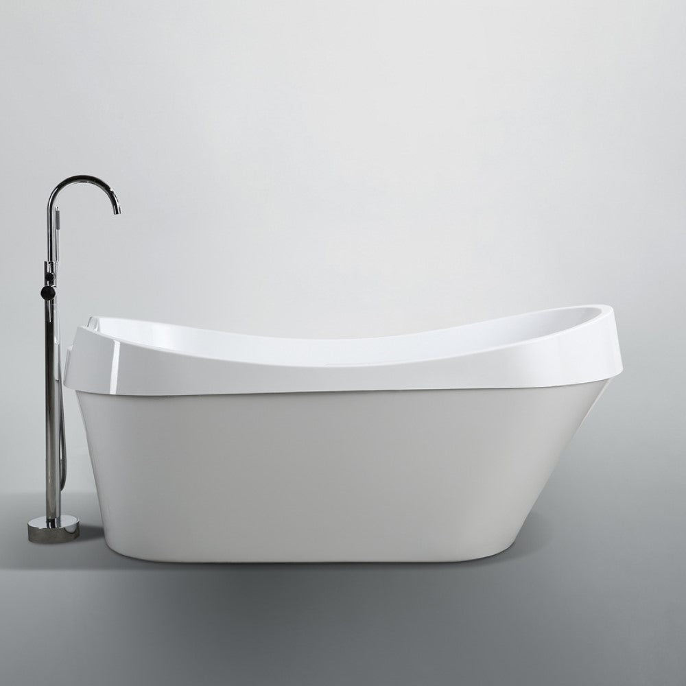 Barletta 69 inch Freestanding Bathtub in Glossy White - Bellaterra Home - Mihodo