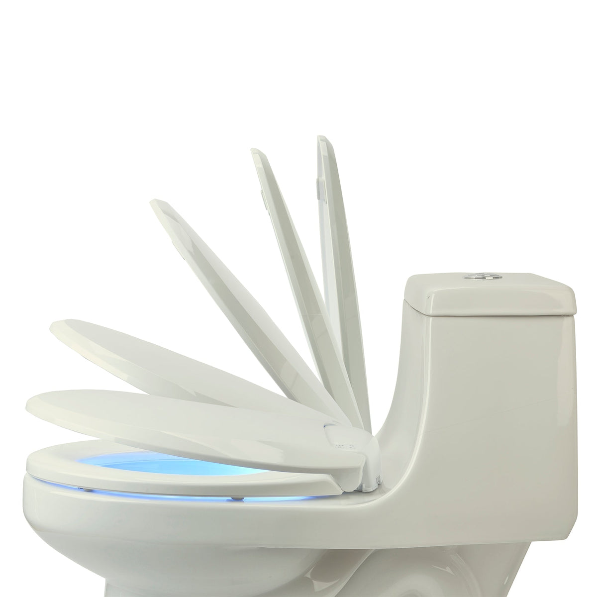 Brondell LumaWarm Heated Nightlight Toilet Seat – Round – Biscuit –