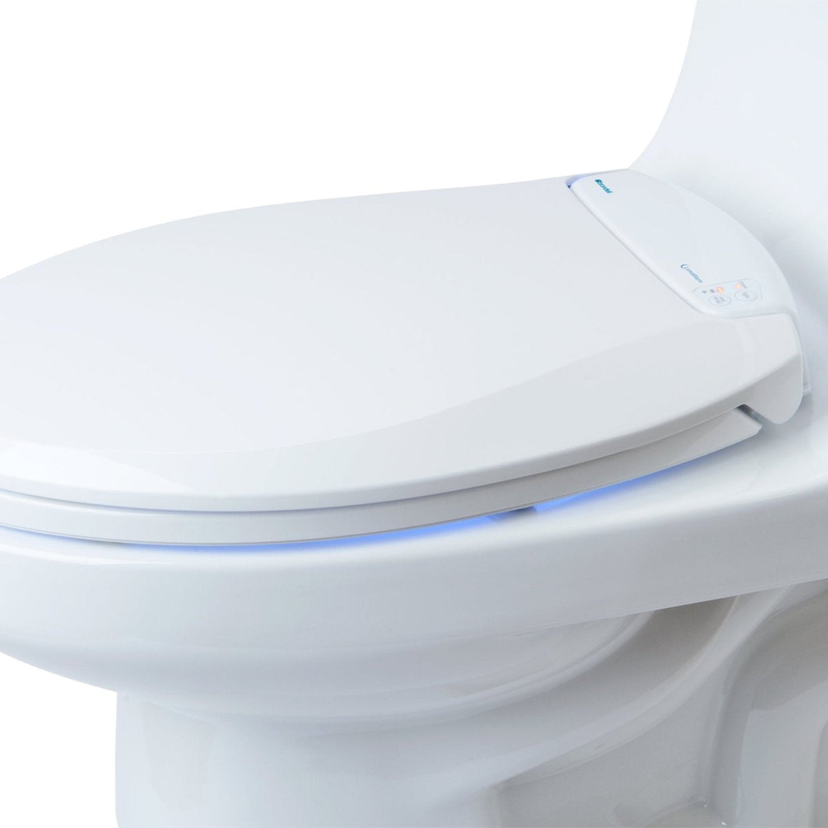 Brondell LumaWarm Heated Nightlight Toilet Seat – Round – Biscuit –