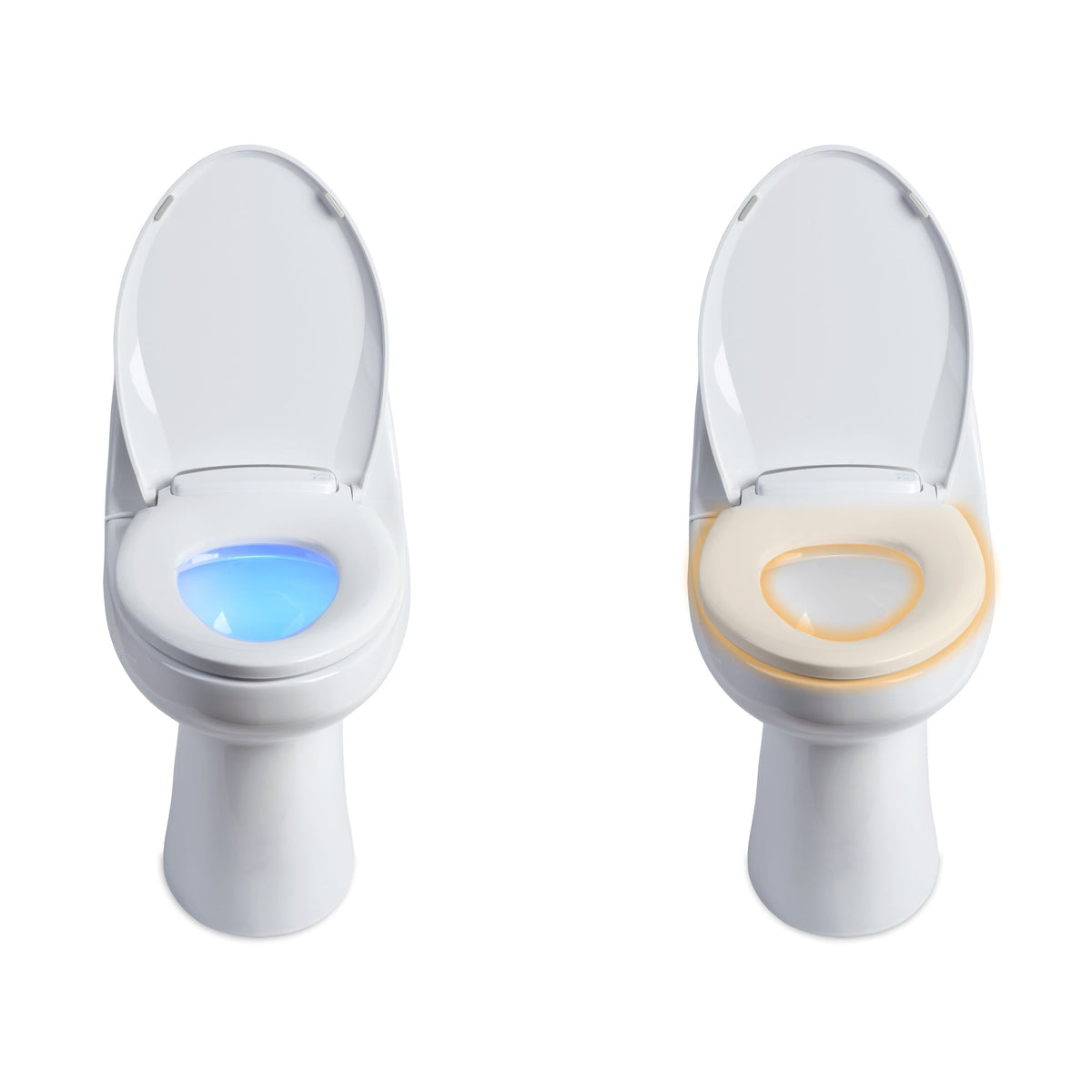 Brondell LumaWarm Heated Nightlight Toilet Seat – Round – Biscuit –