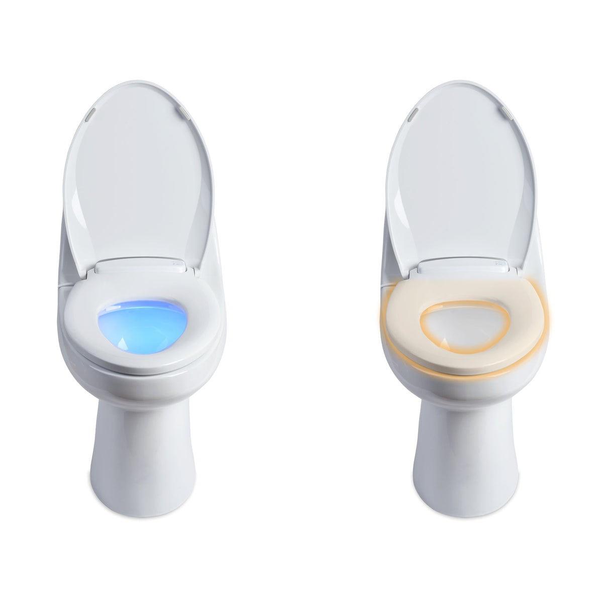 Brondell LumaWarm Heated Nightlight Toilet Seat – Round – Biscuit –