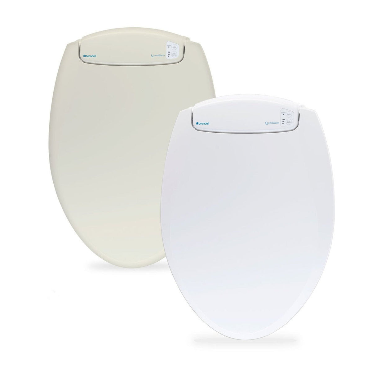 Brondell LumaWarm Heated Nightlight Toilet Seat – Round – Biscuit –