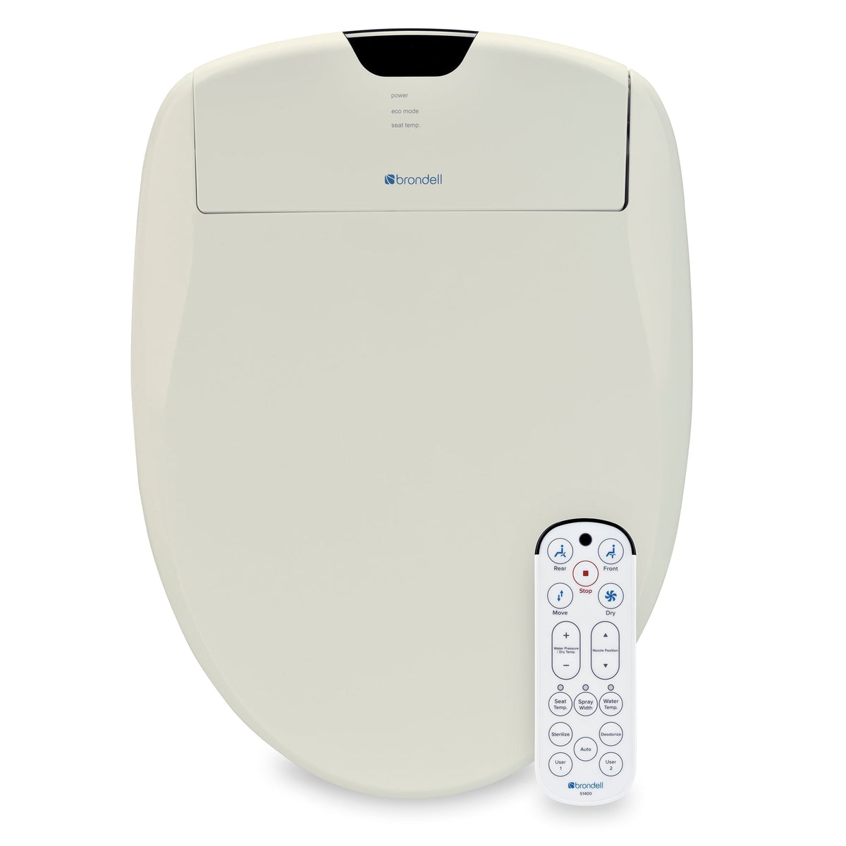 Brondell Swash 1400 Luxury Bidet Toilet Seat – Elongated – Biscuit –