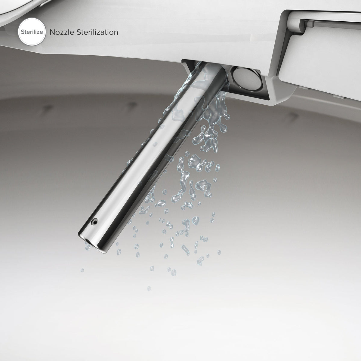 Brondell Swash 1400 Luxury Bidet Toilet Seat – Round – White –