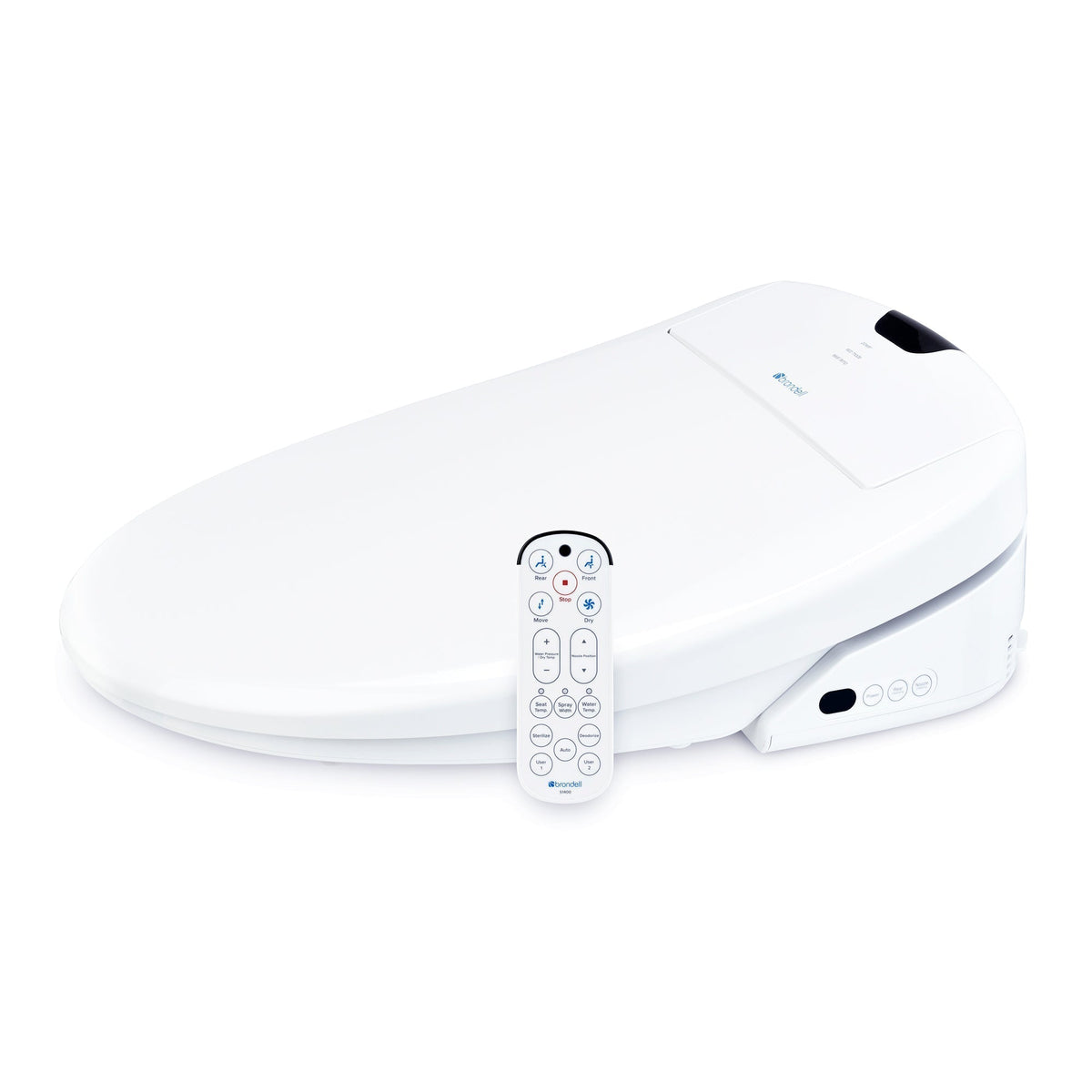Brondell Swash 1400 Luxury Bidet Toilet Seat – Round – White –