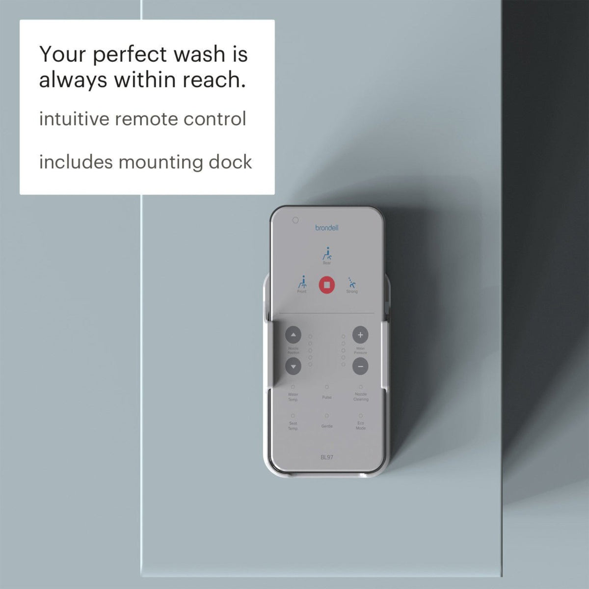 Brondell Swash Select BL97 Remote Controlled Bidet Seat – Elongated – White –