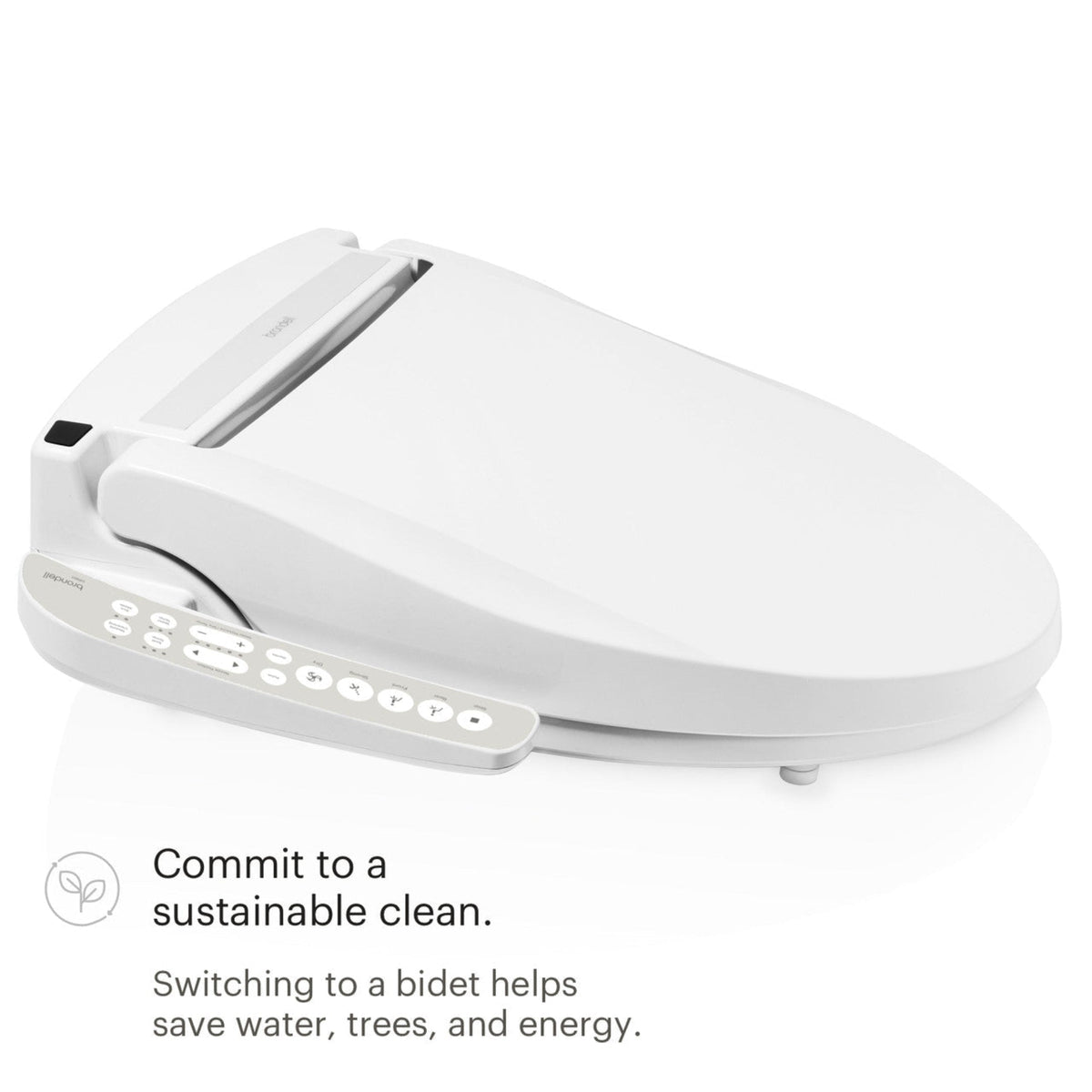 Brondell Swash Select DR801 Sidearm Bidet Seat with Warm Air Dryer and Deodorizer – Elongated – White –