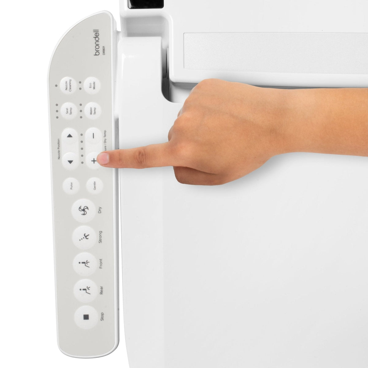 Brondell Swash Select DR801 Sidearm Bidet Seat with Warm Air Dryer and Deodorizer – Elongated – White –