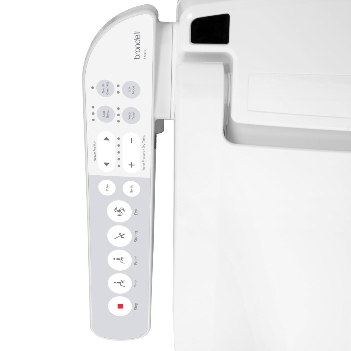 Brondell Swash Select EM417 Sidearm Bidet Seat with Warm Air Dryer – Elongated – White –