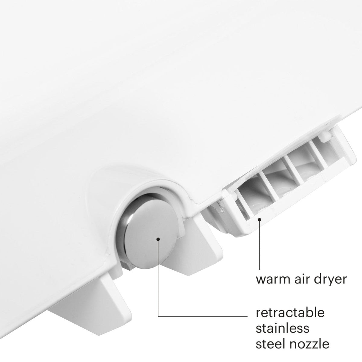 Brondell Swash Select EM617 Bidet Seat with Warm Air Dryer – Elongated – White –