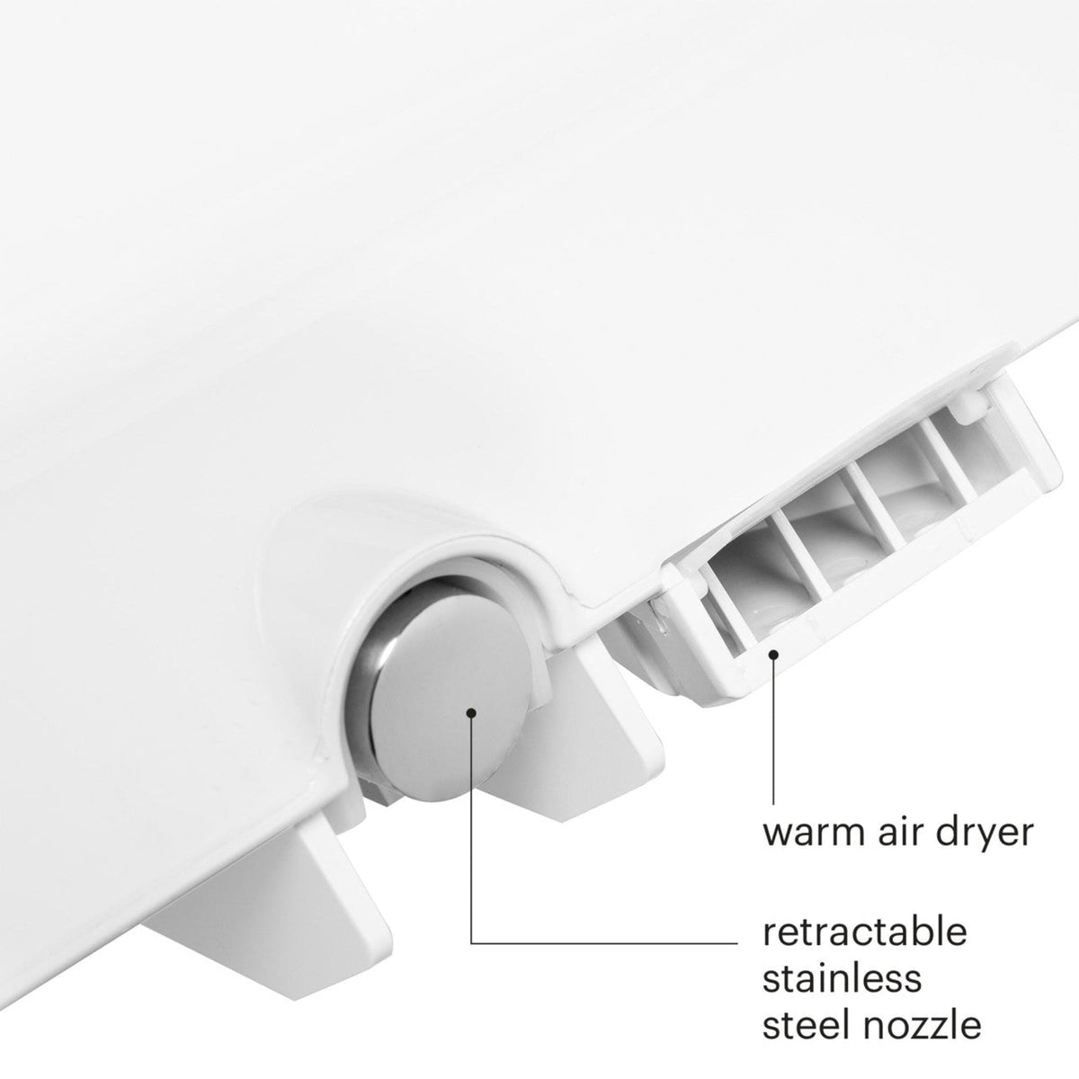 Brondell Swash Select EM617 Bidet Seat with Warm Air Dryer – Elongated – White –