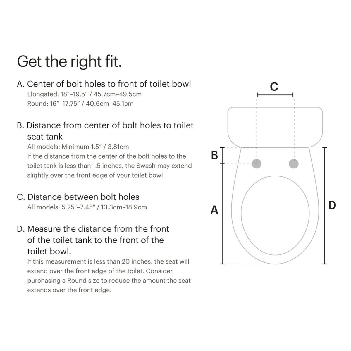 Brondell Swash Select EM617 Bidet Seat with Warm Air Dryer – Elongated – White –