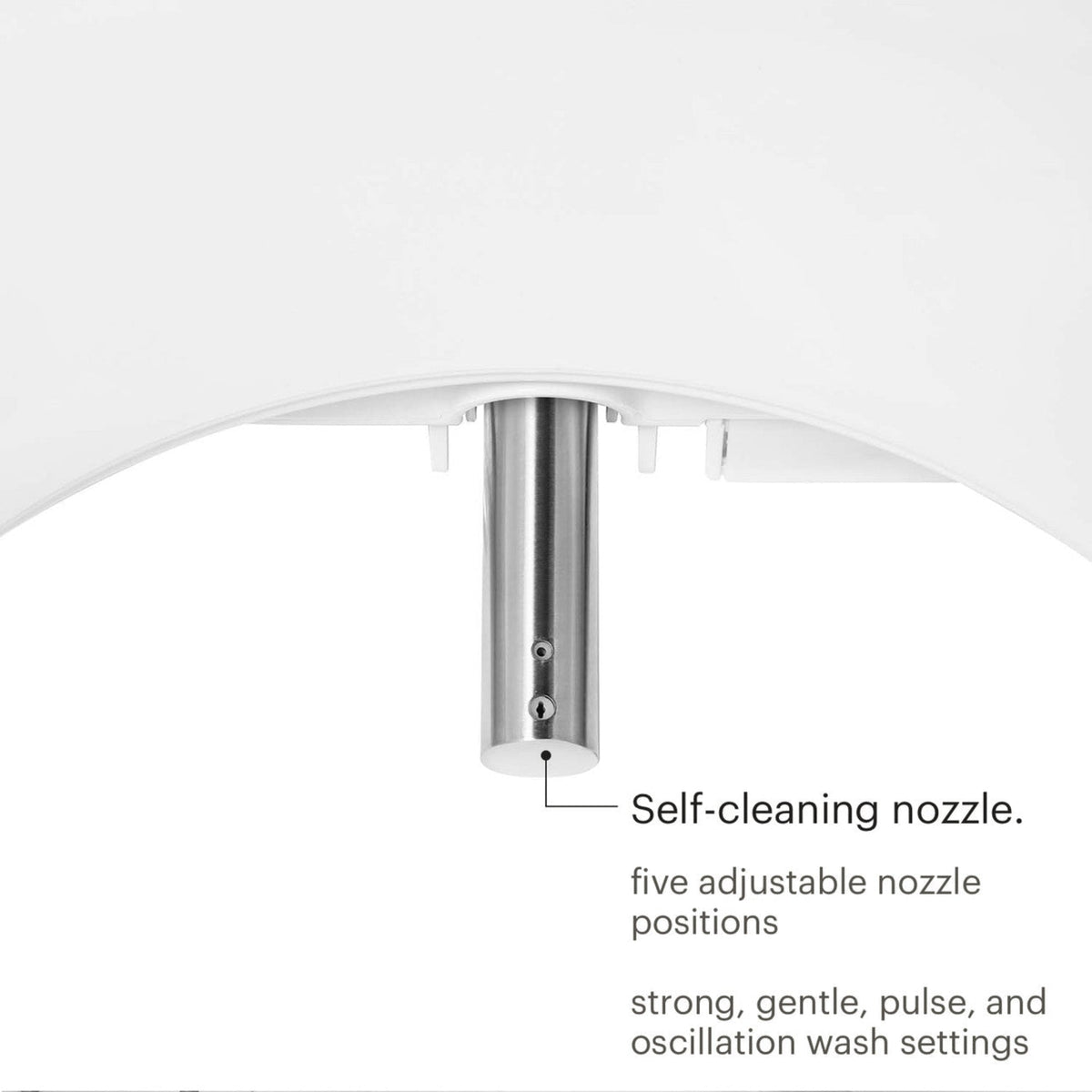 Brondell Swash Select EM617 Bidet Seat with Warm Air Dryer – Elongated – White –