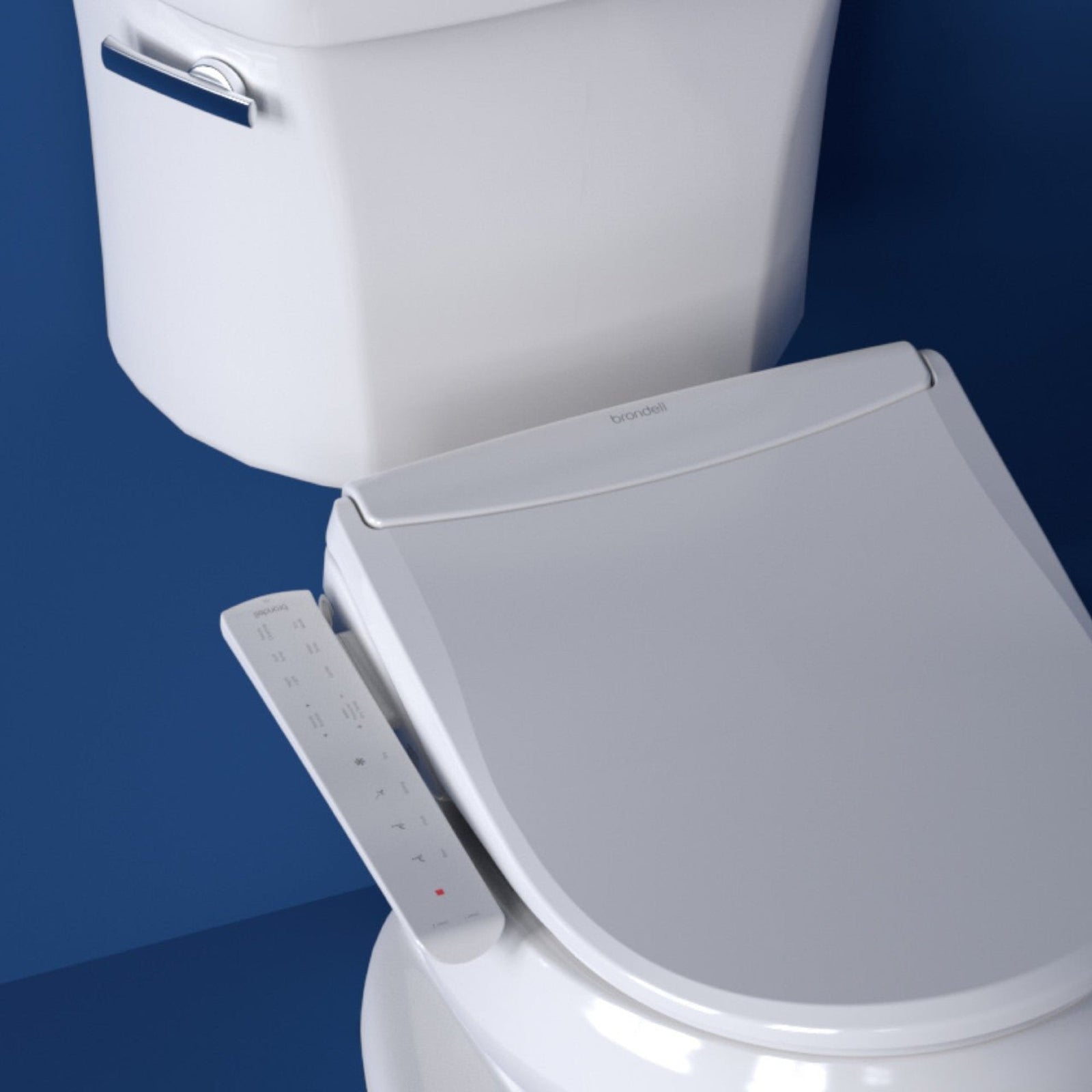 Brondell Swash Thinline T22 Luxury Bidet Toilet Seat with Side Arm Control – Elongated – White –