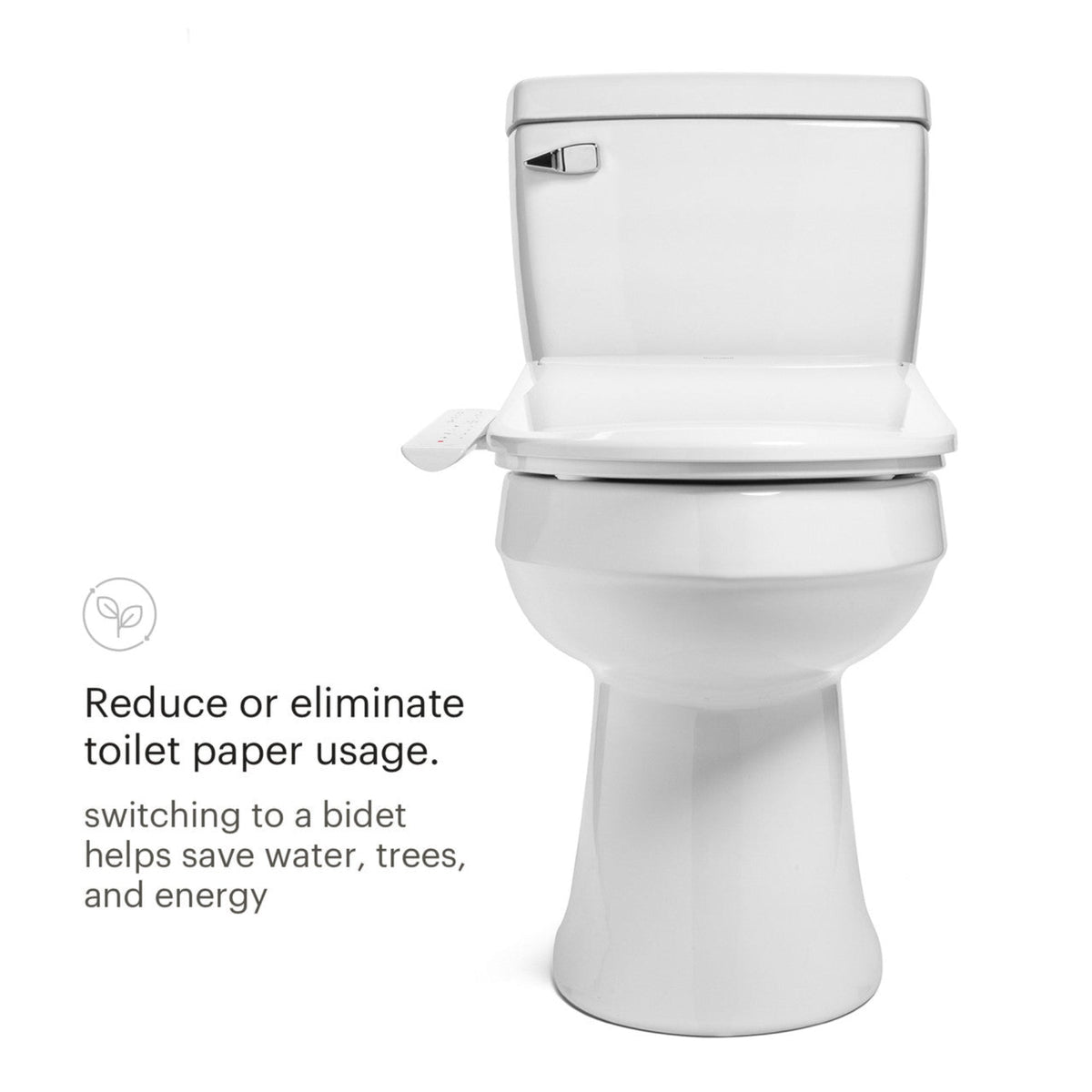 Brondell Swash Thinline T22 Luxury Bidet Toilet Seat with Side Arm Control – Elongated – White –