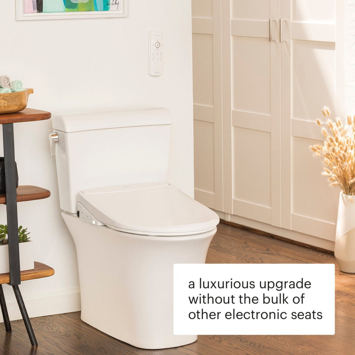Brondell Swash Thinline T44 Luxury Bidet Toilet Seat with Remote Control – Elongated – White –