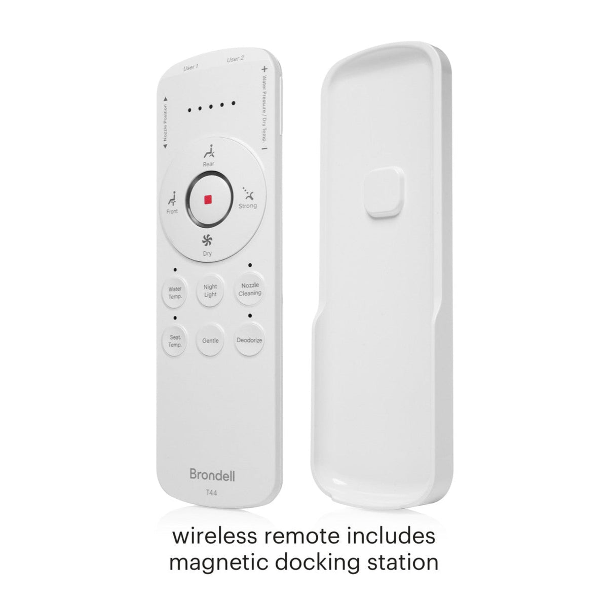 Brondell Swash Thinline T44 Luxury Bidet Toilet Seat with Remote Control – Elongated – White –
