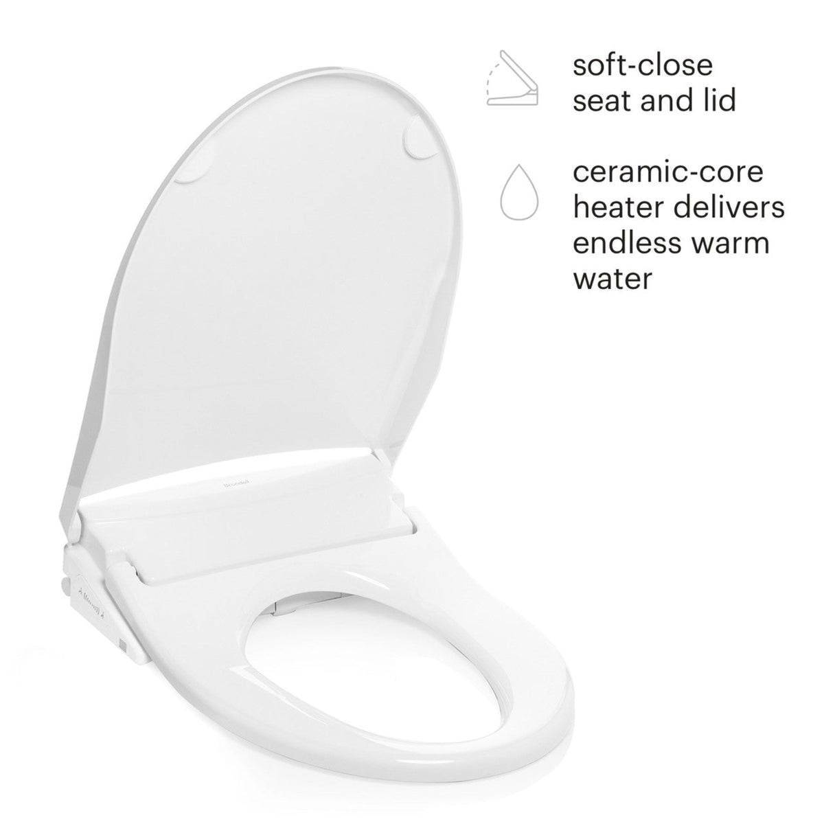 Brondell Swash Thinline T44 Luxury Bidet Toilet Seat with Remote Control – Elongated – White –
