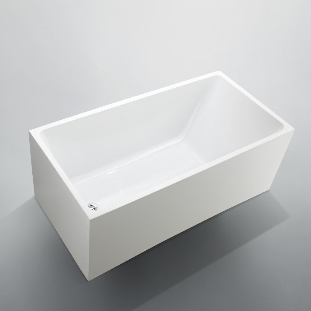 Catania 67 inch Freestanding Bathtub in Glossy White - Bellaterra Home - Mihodo