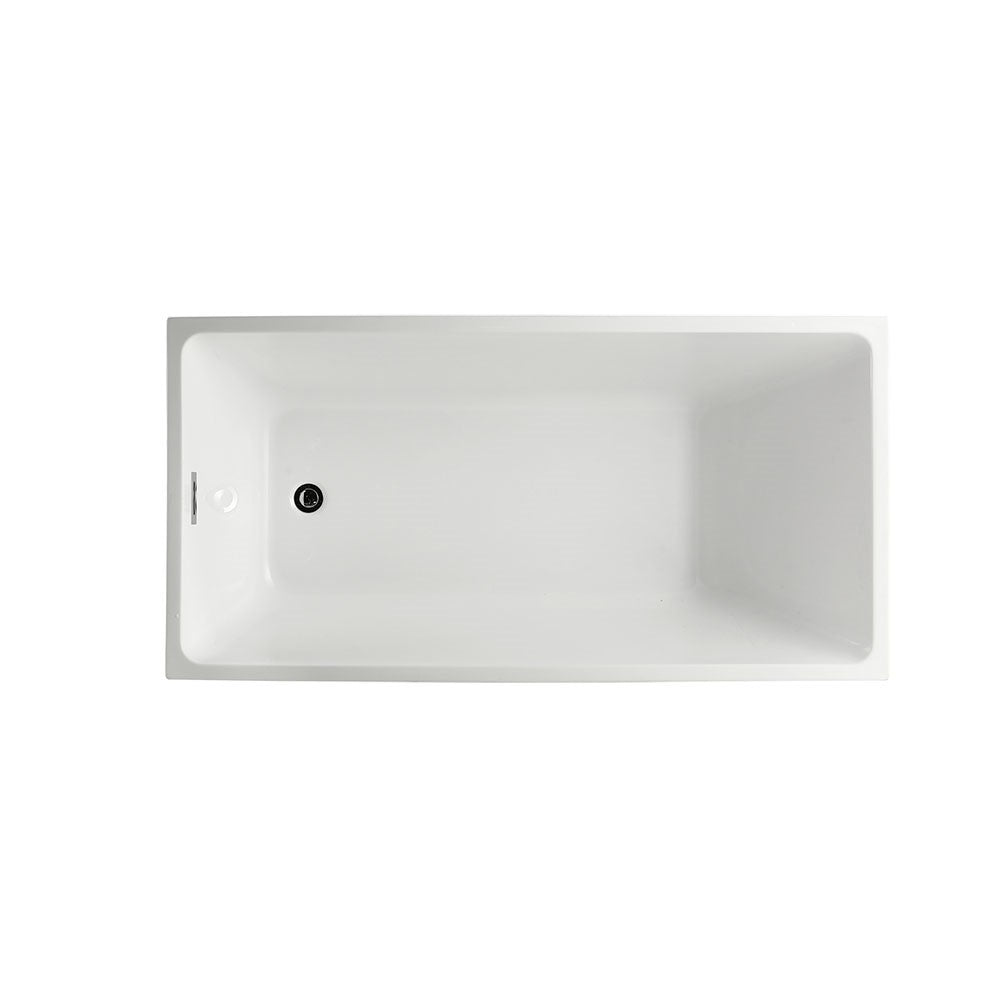 Catania 67 inch Freestanding Bathtub in Glossy White - Bellaterra Home - Mihodo
