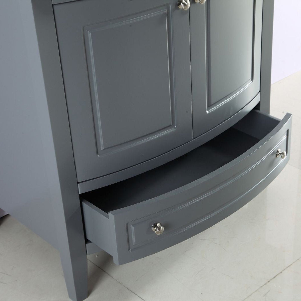 Estella 32&quot; Grey Bathroom Vanity with White Carrara Marble Countertop - LAVIVA - Mihodo
