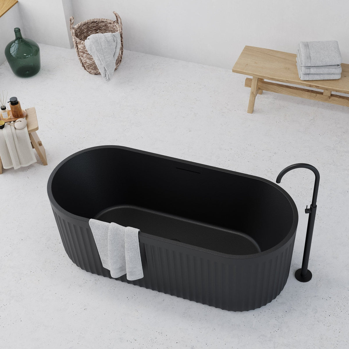Ideavit Archtec Oval Freestanding Bathtub – Black – –