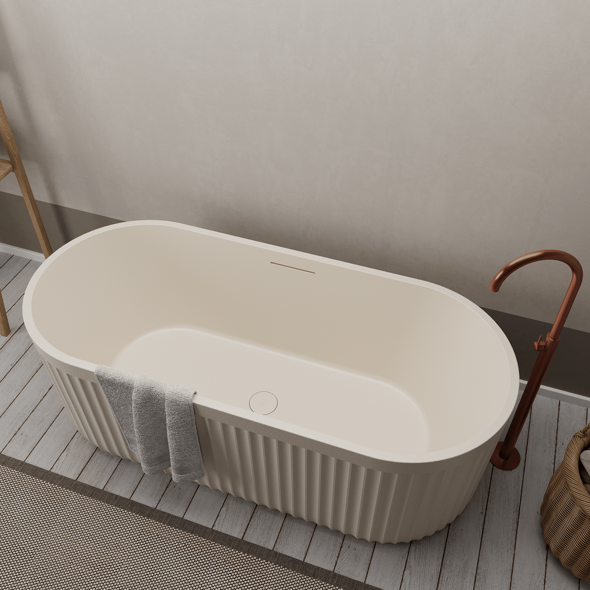 Ideavit Archtec Oval Freestanding Bathtub – Cream – –